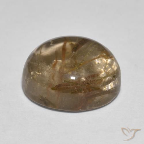 Quartz rutile Clair avec brun naturelle Tour, 5.31 ct, Transparent