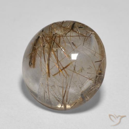 Quartz rutile Clair avec brun naturelle Tour, 3.75 ct, Transparent