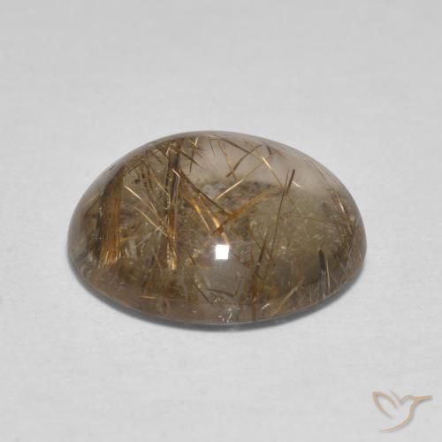 Quartz rutile Clair avec brun naturelle Tour, 3.75 ct, Transparent