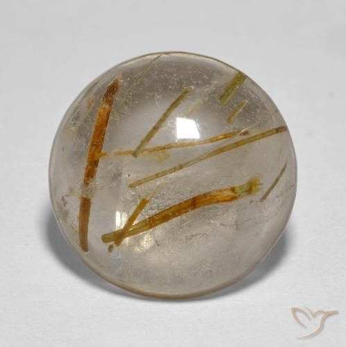 4.96ct Naturel Marron chaud Quartz rutile, Tour, Transparent