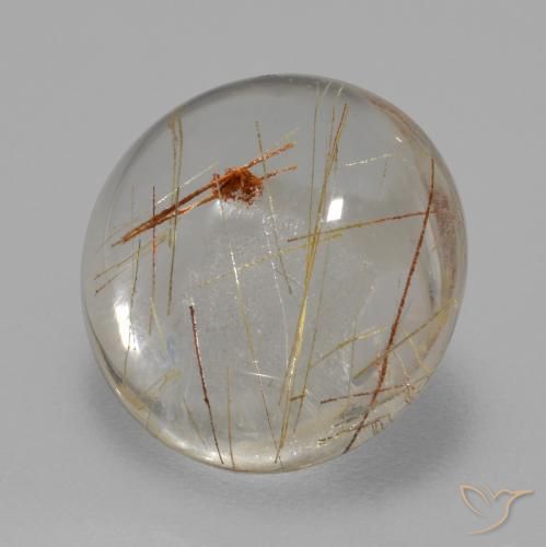 Quartz rutile Clair avec cuivre naturelle Tour, 5.60 ct, Transparent