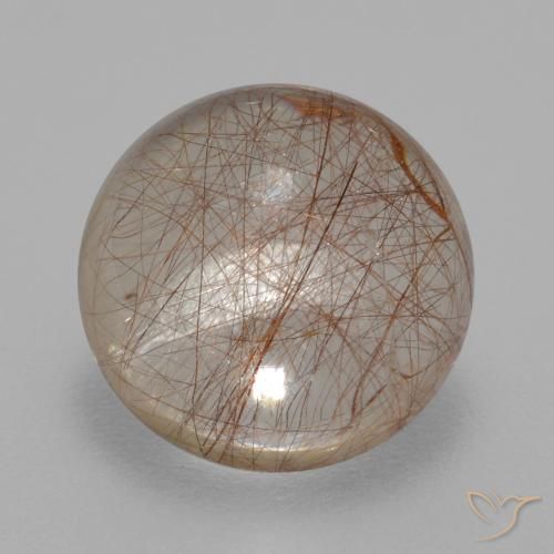 4.02ct Naturel Clair avec cuivre Quartz rutile, Tour, Transparent
