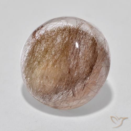 Quartz rutile Clair avec brun naturelle Tour, 6.73 ct, Translucide