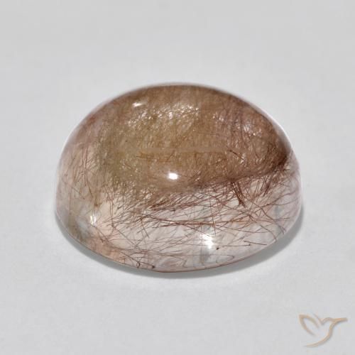 Quartz rutile Clair avec brun naturelle Tour, 6.73 ct, Translucide