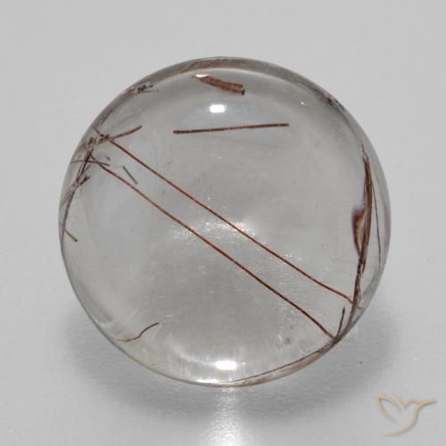 6.08ct Naturel Clair avec brun Quartz rutile, Tour, Transparent