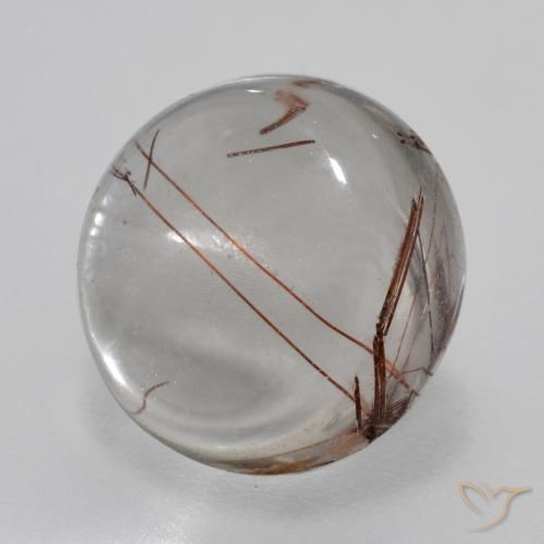 Quartz rutile Clair avec brun naturelle Tour, 6.08 ct, Transparent