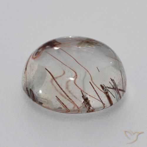 Quartz rutile Clair avec brun naturelle Tour, 6.08 ct, Transparent