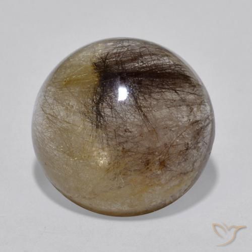 5.77ct Naturel Clair avec brun Quartz rutile, Tour, Translucide