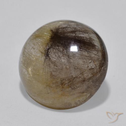 Quartz rutile Clair avec brun naturelle Tour, 5.77 ct, Translucide