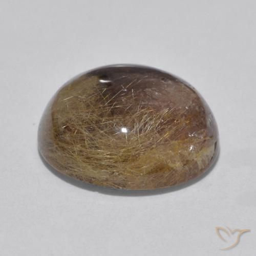 Quartz rutile Clair avec brun naturelle Tour, 5.77 ct, Translucide