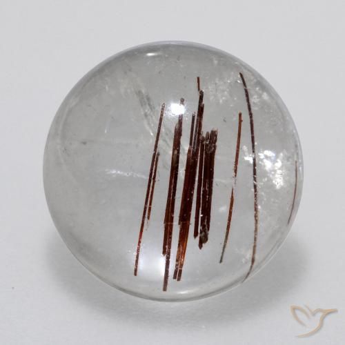 7.00ct Naturel Clair avec brun Quartz rutile, Tour, Transparent