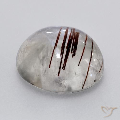Quartz rutile Clair avec brun naturelle Tour, 7.00 ct, Transparent