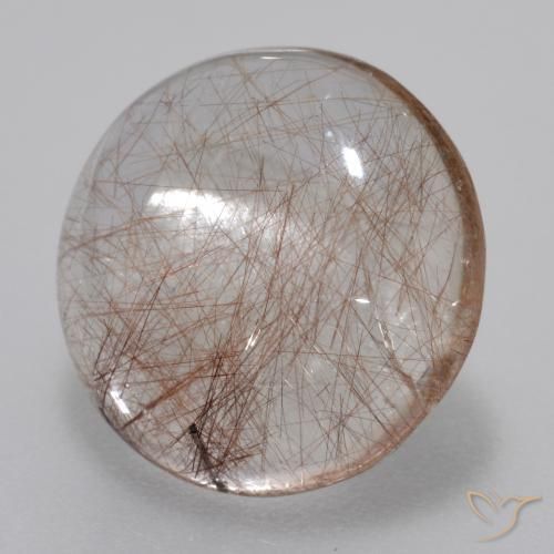 Quartz rutile Clair avec brun naturelle Tour, 5.55 ct, Transparent