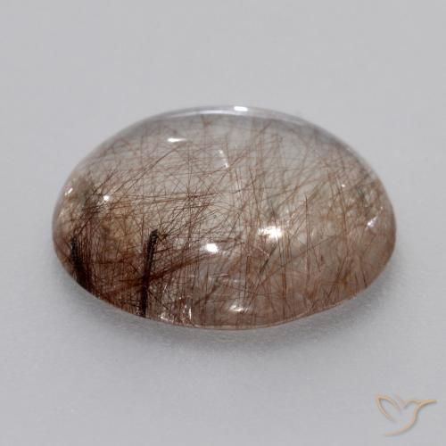 Quartz rutile Clair avec brun naturelle Tour, 5.55 ct, Transparent