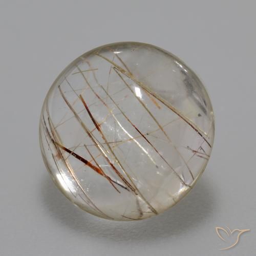 Quartz rutile Clair avec brun naturelle Tour, 5.93 ct, Transparent
