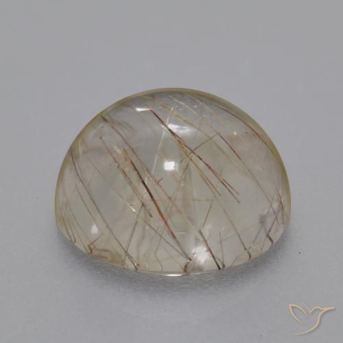 Quartz rutile Clair avec brun naturelle Tour, 5.93 ct, Transparent