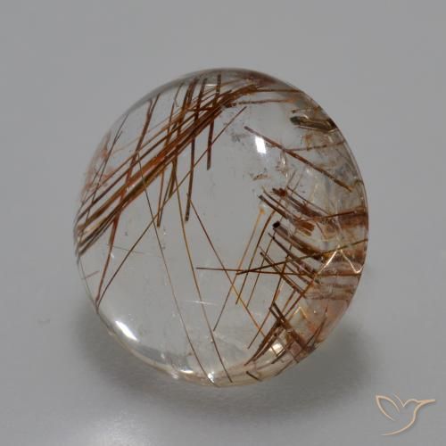 Quartz rutile Clair avec brun naturelle Tour, 6.52 ct, Transparent