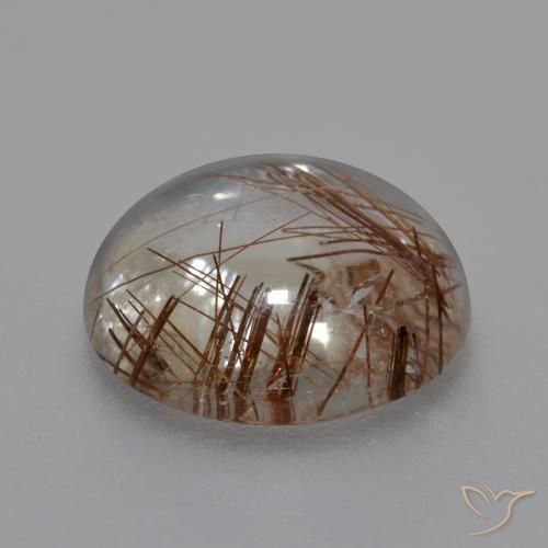 Quartz rutile Clair avec brun naturelle Tour, 6.52 ct, Transparent