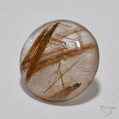 Quartz rutile Clair avec brun naturelle Tour, 4.09 ct, Transparent