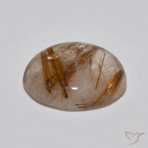 Quartz rutile Clair avec brun naturelle Tour, 4.09 ct, Transparent
