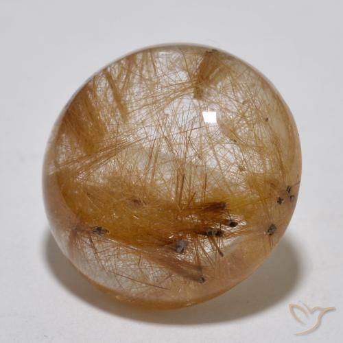Quartz rutile Bois marron très clair naturelle Tour, 7.14 ct, Translucide