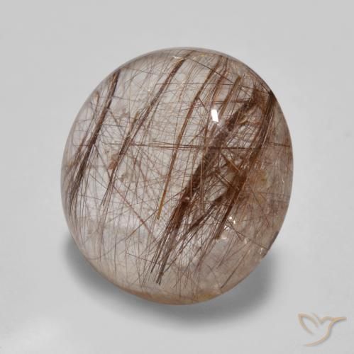 Quartz rutile Clair avec brun naturelle Tour, 5.01 ct, Transparent