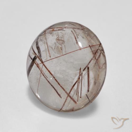 Quartz rutile Clair avec brun naturelle Tour, 3.40 ct, Transparent