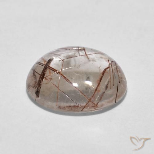 Quartz rutile Clair avec brun naturelle Tour, 3.40 ct, Transparent