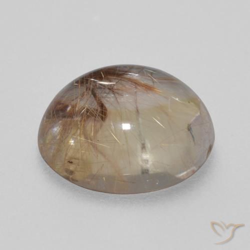 Quartz rutile Clair avec brun naturelle Tour, 5.38 ct, Transparent