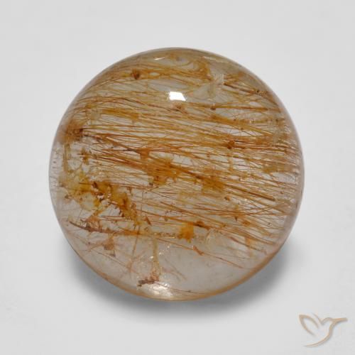 5.67ct Naturel Marron chaud Quartz rutile, Tour, Translucide
