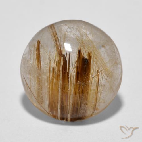 4.31ct Naturel Marron chaud Quartz rutile, Tour, Translucide