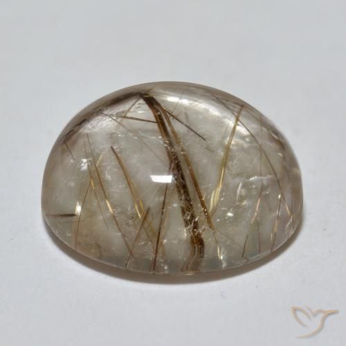 Quartz rutile Clair avec brun naturelle Tour, 5.07 ct, Transparent