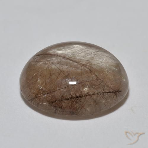 Quartz rutile Clair avec brun naturelle Tour, 3.82 ct, Transparent