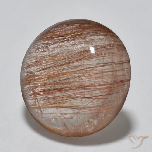 Quartz rutile Marron cannelle léger naturelle Tour, 3.96 ct, Translucide
