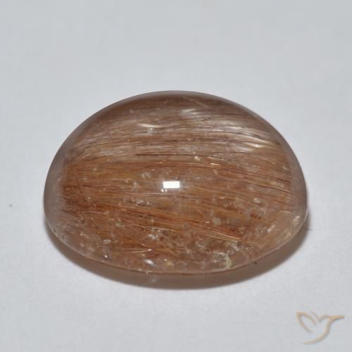 Quartz rutile Marron cannelle léger naturelle Tour, 3.96 ct, Translucide