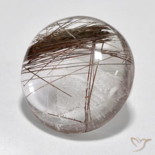 Quartz rutile Clair avec brun naturelle Tour, 6.95 ct, Transparent