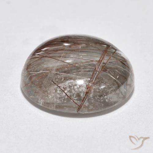 Quartz rutile Clair avec brun naturelle Tour, 6.95 ct, Transparent