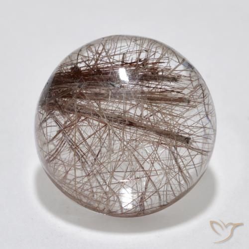 6.05ct Naturel Clair avec brun Quartz rutile, Tour, Translucide