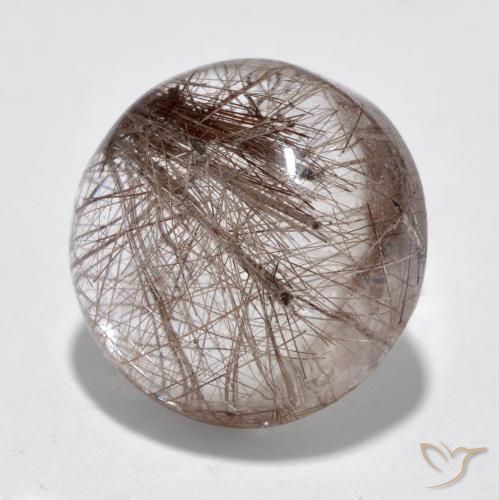 Quartz rutile Clair avec brun naturelle Tour, 6.05 ct, Translucide