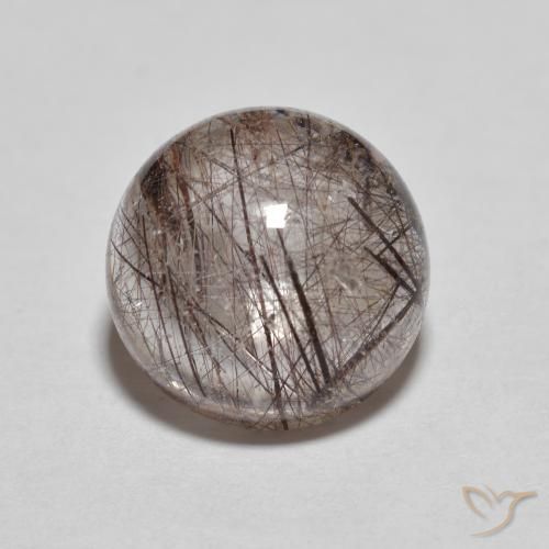 3.25ct Naturel Brun pâle Quartz rutile, Tour, Transparent