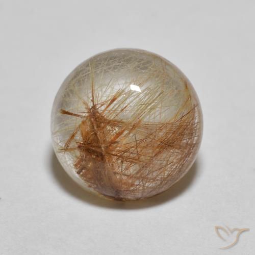 2.78ct Naturel Marron très clair Quartz rutile, Tour, Transparent