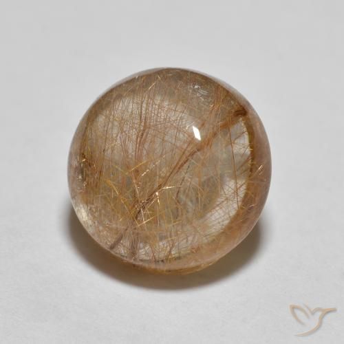Quartz rutile Marron chaud naturelle Tour, 3.21 ct, Transparent