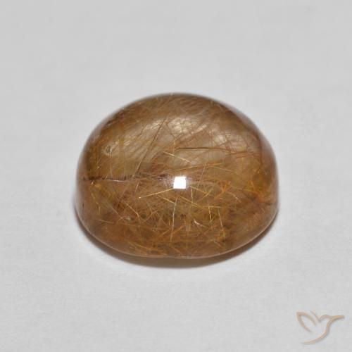 Quartz rutile Marron chaud naturelle Tour, 3.21 ct, Transparent