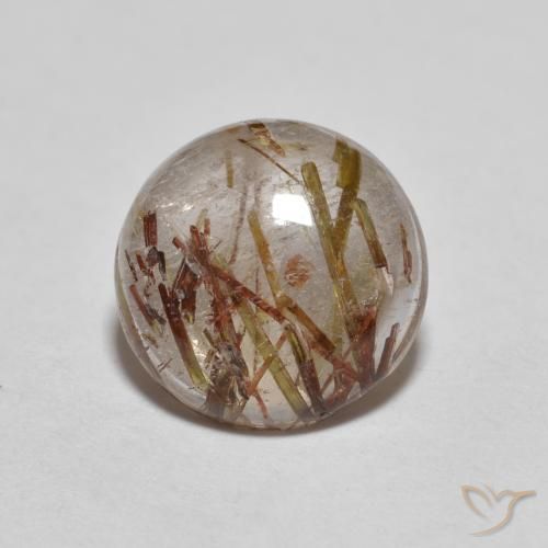 2.02ct Naturel Marron très clair Quartz rutile, Tour, Transparent