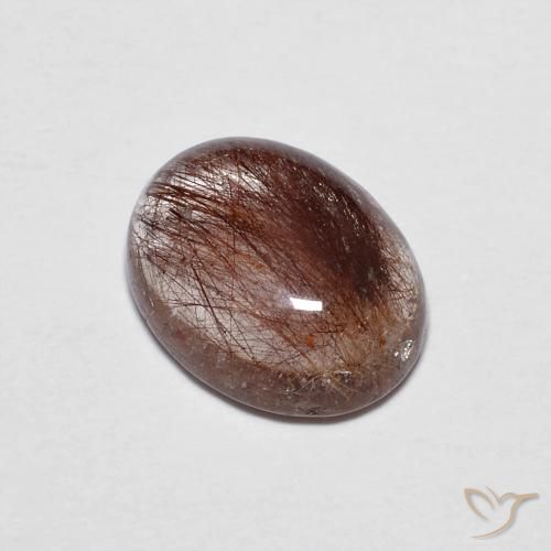 1.86ct Naturel Clair avec brun Quartz rutile, ovale, Transparent