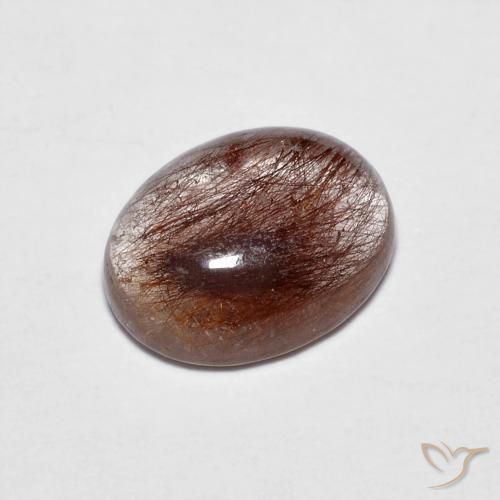 Quartz rutile Clair avec brun naturelle ovale, 1.86 ct, Transparent
