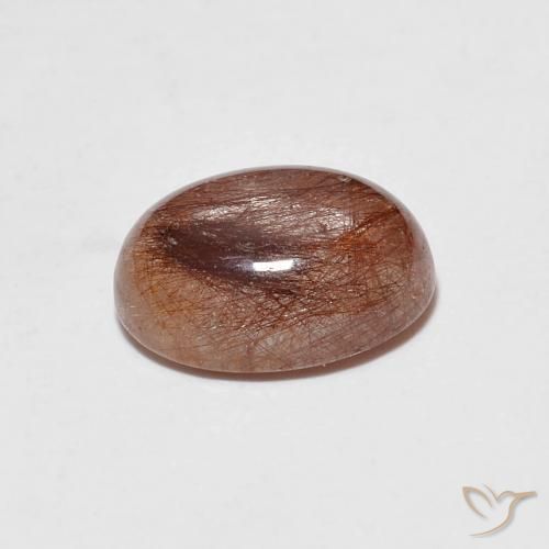 Quartz rutile Clair avec brun naturelle ovale, 1.86 ct, Transparent