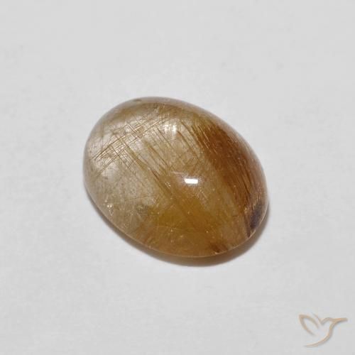 1.91ct Naturel Bois marron très clair Quartz rutile, ovale, Transparent, Photo A