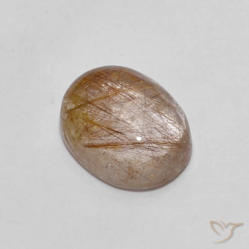 2.60ct Naturel Marron chaud Quartz rutile, ovale, Transparent