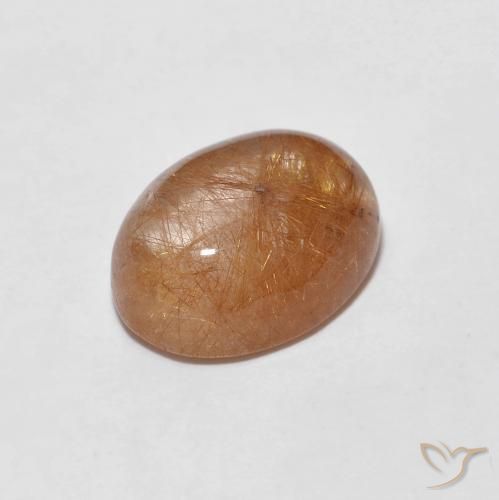Quartz rutile Marron très clair naturelle ovale, 2.06 ct, Transparent